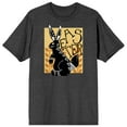 thumbnail image 1 of Easter Deco Rabbit Men's Black Short Sleeve Crew Neck Tee-Medium, 1 of 4
