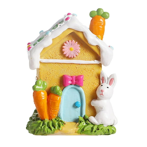 Easter Decor Cottage Ornament Adorable Resin Craft Elegant Resin Craftwork Ornament Centerpiece for Cozy Home and Springtable Display