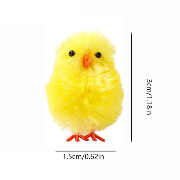 Easter Decor,Easter Decorations,Easter Hanging Ornaments,Easter Chick Decor 60pc Set, Cute Mini Plastic Chicks, Easter Egg Hunt Party Favors, Spring Home Basket Filler Decorations(Multicolor yellow)