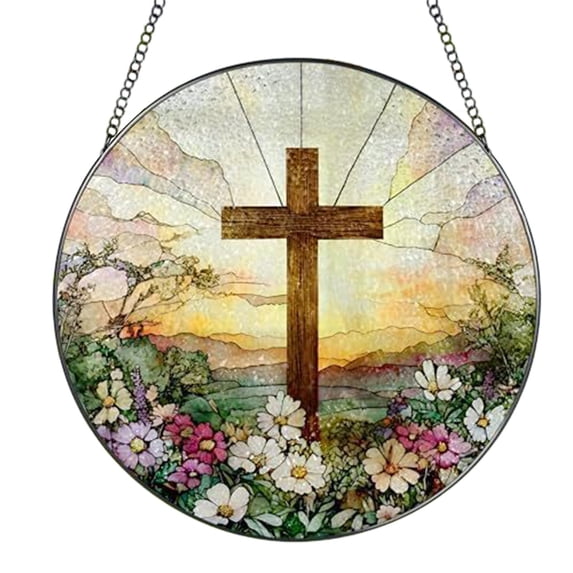 Easter Decor, Easter Decorations Outdoor Window Hanging Ornaments Acrylic Colorful Window Hanging Decorations Home Wall Decor for Indoor Outdoor, Easter Decorations for Home(7.87")