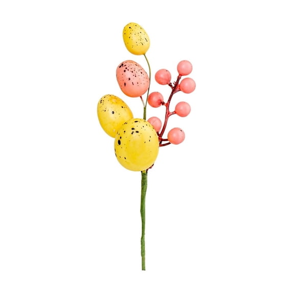 Easter Decor Easter Egg Picks Colorful Egg Sprigs with Floral Bunny Accents Easter Wreath Centerpiece Vase Filler DIY Decor for Home Party Tabletop Home Decor Collection