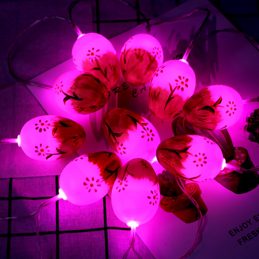 Easter Decor Easter Eggs Green Easter String Lights Decorative Lights ...
