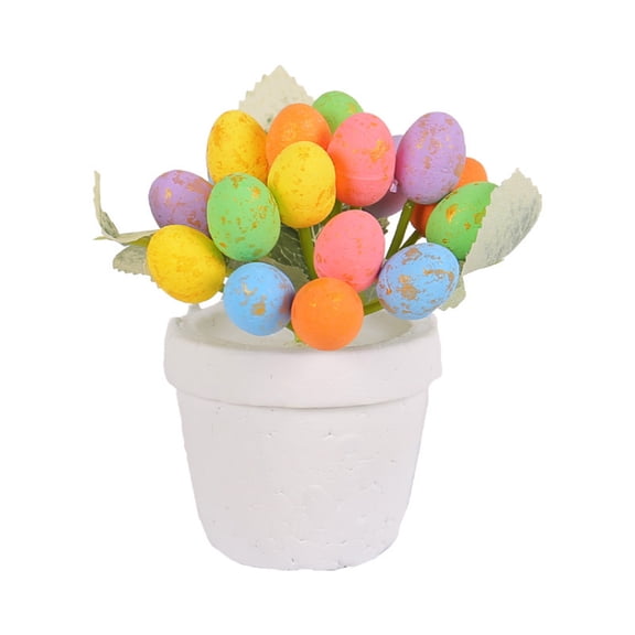 Easter Decor Egg Planter Colorful Spotted Pot for Garden Patio Outdoor Yard Decoration Festive Spring Home Accent Creative Easter Egg Planter