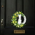 thumbnail image 1 of Easter Decor Eggs Wreath Clearance 25cm Easter Hanging Ornaments - Easter Bunny Wreath Acrylic Wreath Indoor Outdoor Easter Hanging Ornaments Home Front Door Party Decorations, 1 of 7