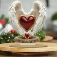 thumbnail image 1 of Easter Decor​ Golden Jesus Cross with Angel Image Desktop Figurine Design Ornament Warm Glow Effect 6D Religious Holiday Tabletop Altar Accent, 1 of 5
