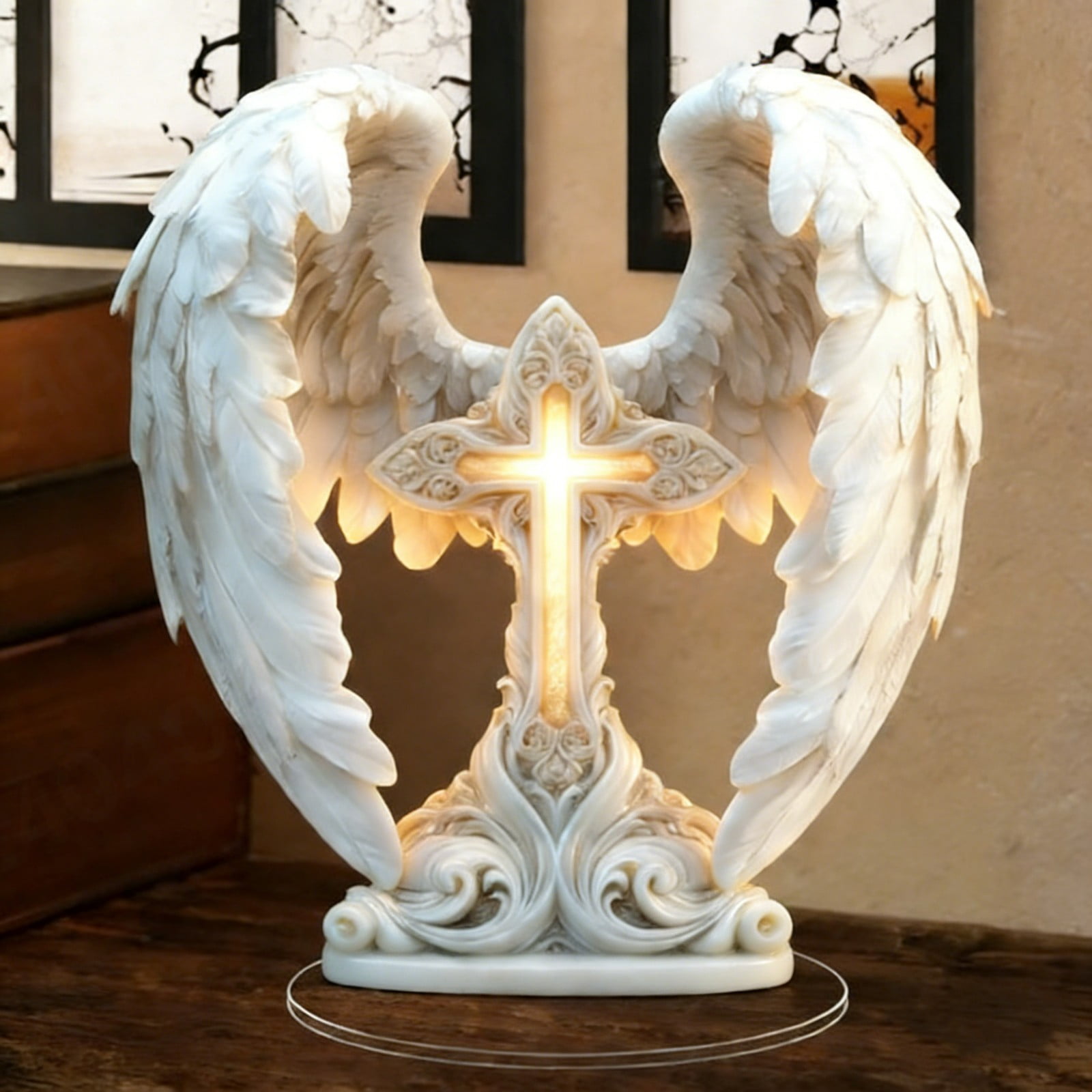 Easter Decor - Graceful The Cross Prayer Wings Angel Figurine