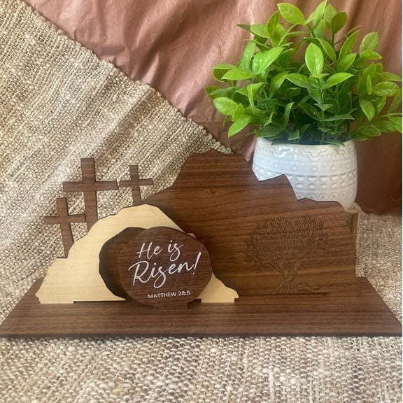 Easter Decor | He is Risen Decor | Empty Tomb Decor | Easter Decoration | Easter Gift | Christian gift | Resurrection Scene | Easter Display