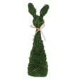 thumbnail image 1 of Easter Decor Moss Bunny Figurine with Jute Bow, Rustic Spring Rabbit Ornament for Tabletop, Mantel, Home Party Decorations, 1 of 8