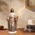 thumbnail image 1 of Easter Decor​ Nativity Desktop 2D Ornaments White Angelic Winged Figure Religious Statue Blue Robe Gold Halo Detail Spiritual Home Altar Accent, 1 of 6