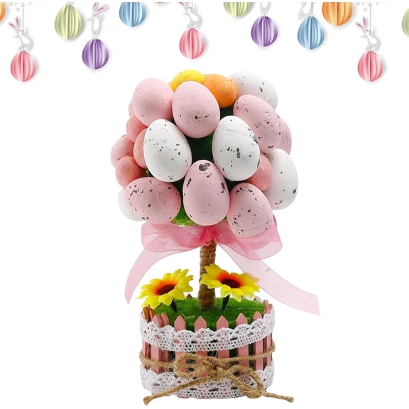 Easter Decor,Tree Design Festival Party Decor,Easter Eggs Table Tree for Festival Holiday Desk Mantel Fireplace Stair Porch