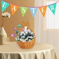 thumbnail image 1 of Easter Decor​ Woven Rabbit Ear Basket White Brown Artificial Fiber Sturdy Loops Empty Design Chic Accent, Easter Decorations for Home, 1 of 7