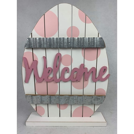 Easter Decorated Egg Wooden Greeter