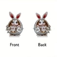 thumbnail image 1 of Easter Decoration, 2D Acrylic Silver Bunny Egg Print Desktop Ornament, for Living Room Bedroom Festival Ornaments, Not 3D, 1 of 8