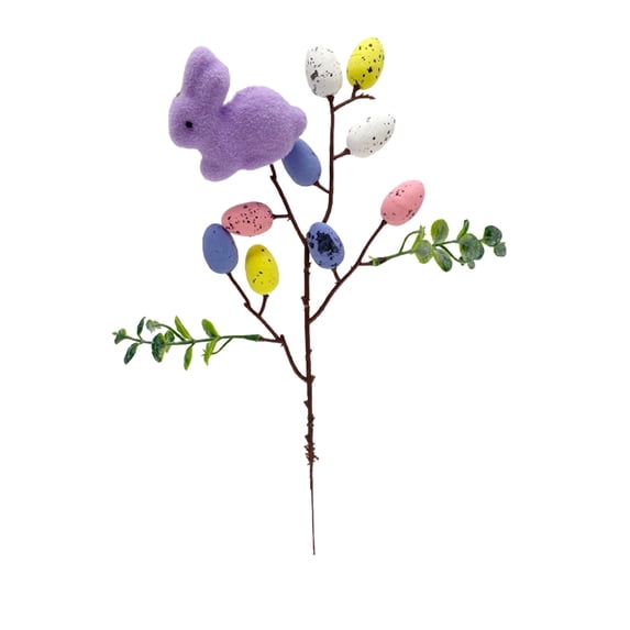 Easter Decoration, Artificial Easter Egg Picks, 10.4inch Easter Egg Tree Branches Spring Floral Picks Easter Stems for Spring Party Flower Arrangement Wreath Decor