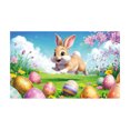 thumbnail image 1 of Easter Decoration Background Cloth with Bunnies and Easter Eggs, Holiday Party Backdrop Banner for Photo Booth, Spring Festival Decor for Indoor Outdoor Celebrations,B, 1 of 4