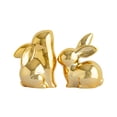 thumbnail image 1 of Easter Decoration Bunny Figurines Set, Ceramic Couple Bunny Figurines, 4inch Mini Rabbit Statues, Porcelain Animal Sculptures, Modern Art Bunnies Decorative Ornaments for Home Office Shelf Decor, 1 of 6
