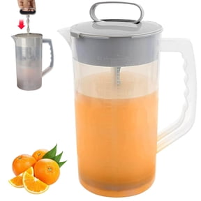 The Original MixStir Plastic Mixing Pitcher with Lid and Plunger, Set ...