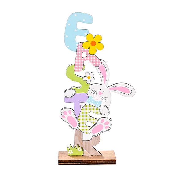 Easter Decoration Desktop Ornament Easter Decoration Bunny Easter Wooden Letter Plaque Ornament Easter Vertical Ornament