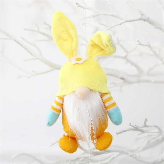 Easter Decoration Doll under $5! Yrmaups Easter Gnome Doll, Easter Decorations, Plush Gnome Ornament, Hanging Easter Decor, Spring Home Decor, Easter Party Decorations, Festive Tabletop Decor