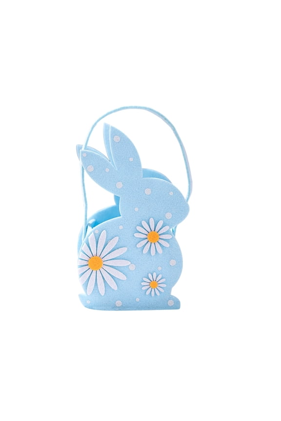 Easter Decoration, Easter Basket Tote Bags with Handles, Spacious Easter Bunny Treat Bag For Storing Eggs And Toys
