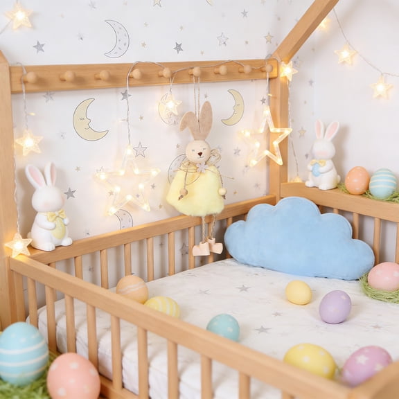 Easter Decoration Easter Bunny Figurines Color Bunny Hanging Ornaments For Easter Decoration Tabletop Centerpieces House Decor Spring Tea Party Baby Shower Supplies