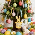 thumbnail image 1 of Easter Decoration Ornament, Resin Hanging Pendant, Handmade Gingerbread Bunny Tree Decor, Yellow Durable Spring Holiday Party Accent Gift, 1 of 6