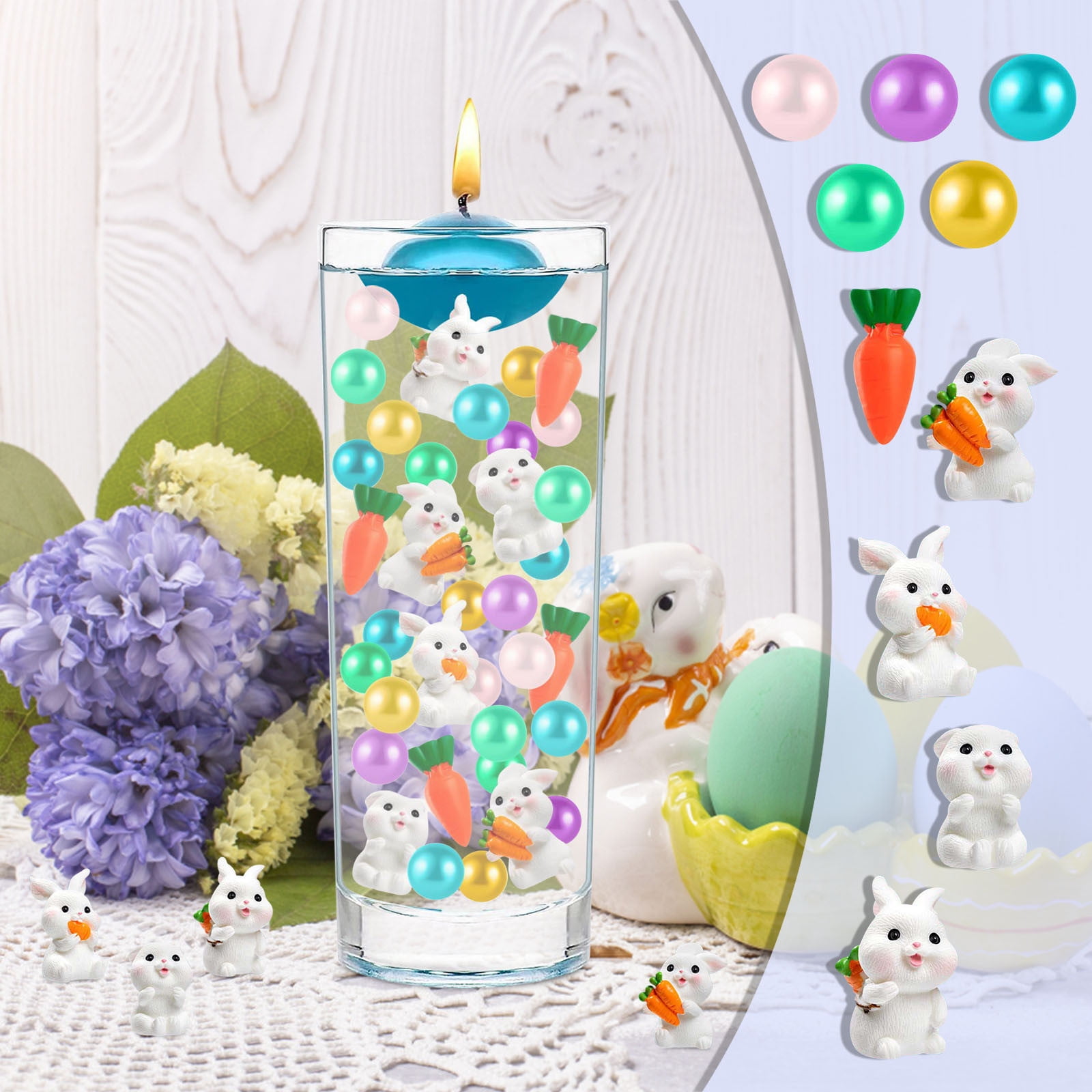 Easter Decoration Savings! WJSXC Easter Vase Filler Beads Floating