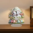 thumbnail image 1 of Easter Decoration Spring Easter Centerpieces Easter Bunny Decoration Easter Table Centerpiece Tiered Tray Decor, Acrylic 2D Bunny Eggs Table Sign for Spring Home Decor Easter Party Supplies, 1 of 6