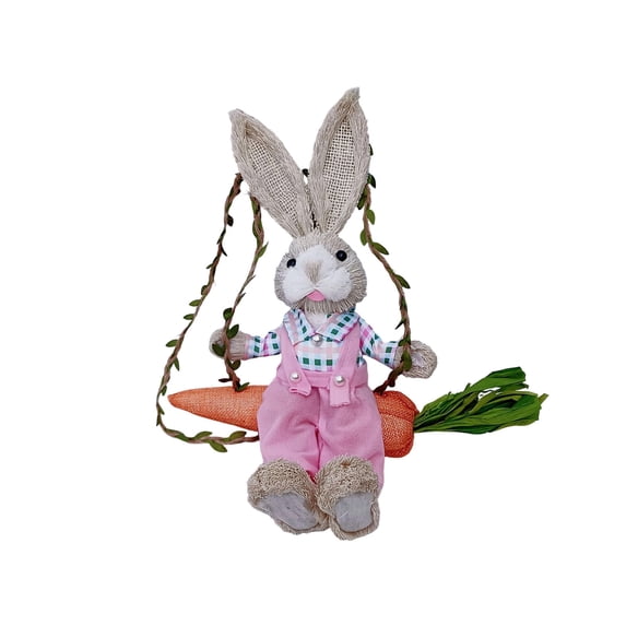 Easter Decoration Woven Grass Hanging Ornament for Wall Door and Garden ...