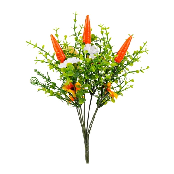 Easter Decorations - 1PC Artificial Easter Carrot Picks 8.7inch Easter Carrot Tree Branches Spring Floral Picks Easter Stems for Spring Party Flower Arrangement Wreath Decor