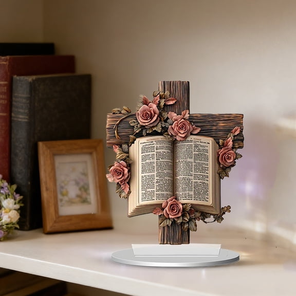 Easter Decorations, 1PC Easter Ornament 2D Printed Acrylic Decorative Items Suitable For Office Desktop Bookshelf Dining Table Decoration Easter Themed Decorative Accessories for Easter Gifts