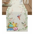 Easter Decorations 2024 Easter Bunny And Chicken Flowers Table Runner