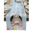 Easter Decorations 2024 Easter Rabbit Egg Blue Table Runner Wedding