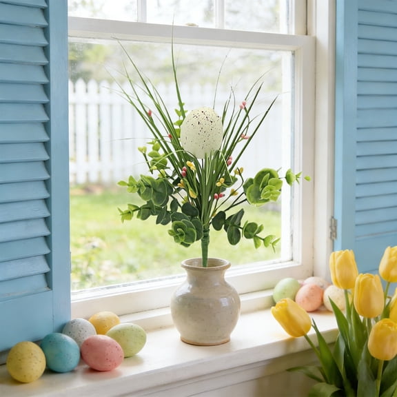 Easter Decorations , 40cm Artificial Berry Egg Ramulus for Easter Basket Centerpiece Floral Arrangement Donative