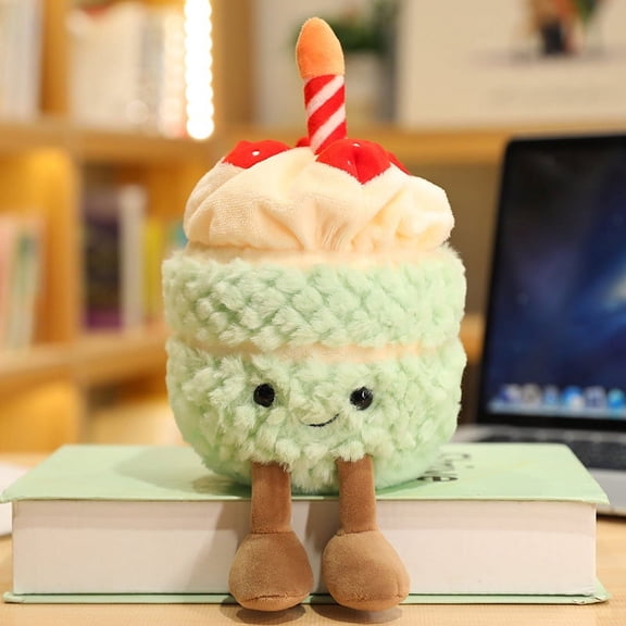 Easter Decorations Birthday Cake Plush Toy, Cute Birthday Cake Stuffed Animal for women , Cute Birthday Plushies Pillow Food Stuffed Animals