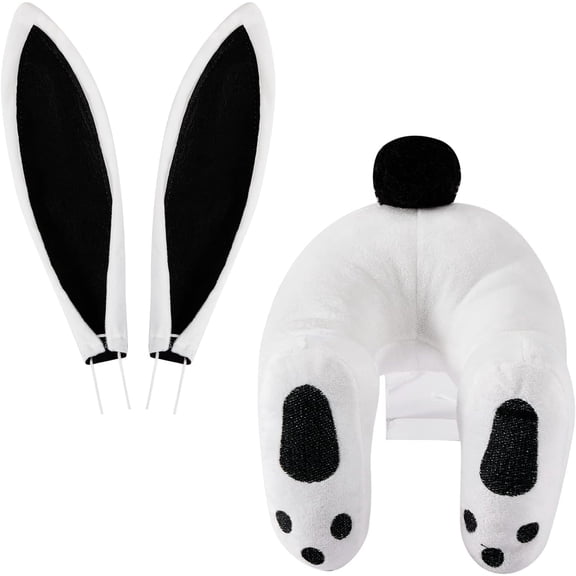 Easter Decorations Bunny Butt and Ears Garland, 2026 New Easter Door Decorations Bunny Butt Wreath Kit for Front Door Wall Spring Hanging Welcome Signs