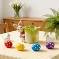 thumbnail image 1 of Easter Decorations Bunny Planter Pot with Drainage Hole Cute Flower Holder for Garden Easter Decor Mom Grandma Ideal Gift, 1 of 6