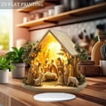 thumbnail image 1 of Easter Decorations - Christmas Figurines - Joseph and Mary with Jesus Tabletop Centerpiece Nativity Figurine, 6-Inch, Sleeping Holy Family (4PCS), 1 of 6