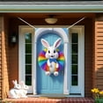 thumbnail image 1 of Easter Decorations Clearance Easter Party Door Cover Outdoor Easter Bunny Decor Easter Door Curtain for Holiday Decoration Background, 70.87x35.43in, 1 of 6