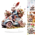 thumbnail image 1 of Easter Decorations Colorful Easter Bunny Tabletop Ornament,Spring Fashion Decorative Sculpture Figurine 2D Acrylic for Home Kitchen Easter Party,Birthday Gifts for Women Light Pink-p, 1 of 4