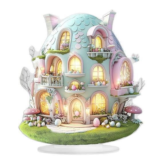 Easter Decorations Colorful Easter Bunny Tabletop Ornament,Spring Fashion Decorative Sculpture Figurine 2D Acrylic for Home Kitchen Easter Party,Birthday Gifts for Women Blue-g