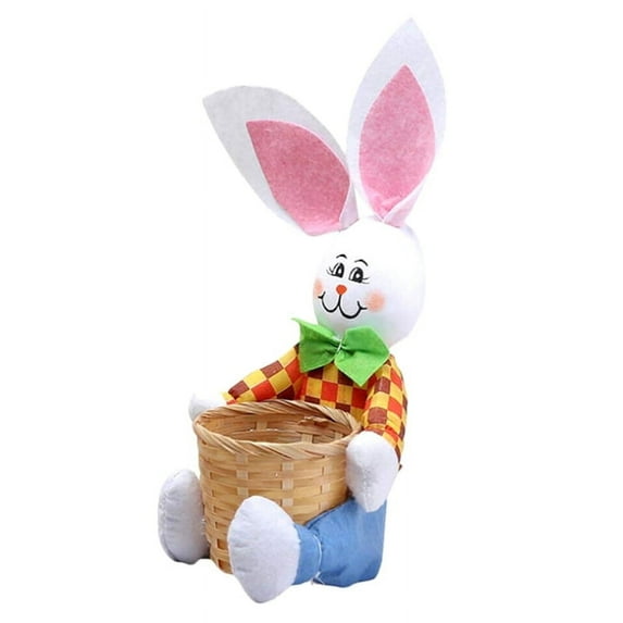 Easter Decorations,Cute Bunny Basket Eggs Candy Gifts Storage Bag Party Decoration