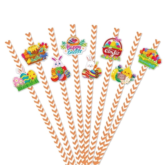 Easter Decorations Disposable Straw For Easter Decoration A Party Must Have Straw 8.3"X3.5"