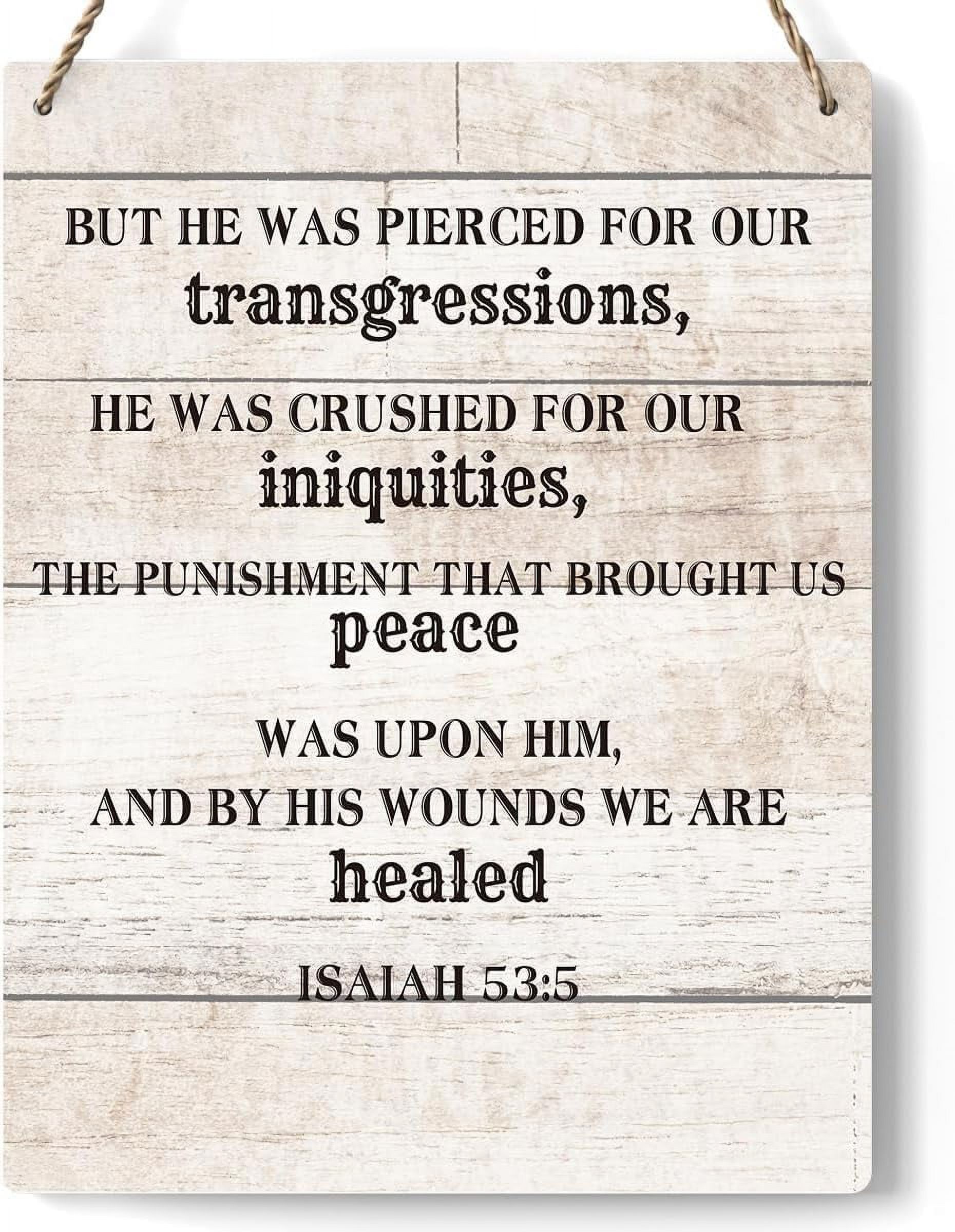 Easter Decorations Door Sign For Home, But He Was Pierced For Our