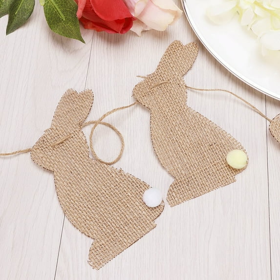 Easter Decorations Easter Bunny Burlap Banner Bunting Banners Decor for Homes, Stores, and Schools etc,Nursery Decor