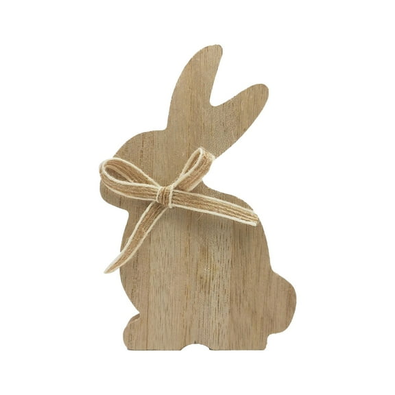Easter Decorations Easter Bunny Decoration Exquisite Wood Rabbit Shape Decoration For Home For Daily Easter For Present D Desktop Ornament 4.7"X4.7"
