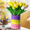 thumbnail image 1 of Easter Decorations - Easter Little Bunnies Decor - 15 pcs Artificial Tulips with 48 pcs Bunnies Vase Filler Set, Spring Home Decoration Centerpieces for Tables, NO VASE$$Home Decor, Kitchen, & Other, 1 of 7