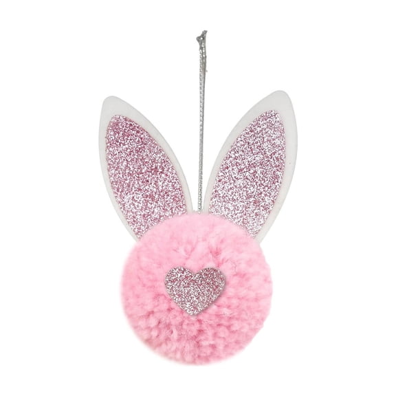 Easter Decorations Easter Ornaments Cute Bunny Ear Tail Poms Hanging Easter Decorations Fuzzy Bunny Ornaments for Tree and Wreath Home Decor Collection