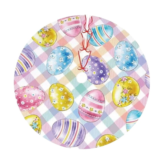 Easter Decorations Easter Tree Skirt Spring Easter Egg Bunny Christmas Tree Tree Skirt Easter Family Home Party Easter Party Tree Skirt (A) Event & Party 48.0"X48.0"