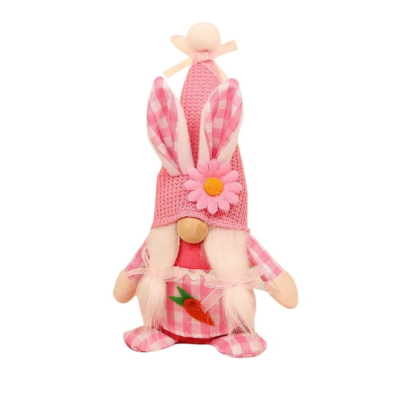 Easter Decorations Faceless Gnome Doll, Bunny - Themed Spring Gnome With Soft Fiber Material, Built - In Wire & Stable Base, Handmade Forest - Style Gnome For Easter, Spring